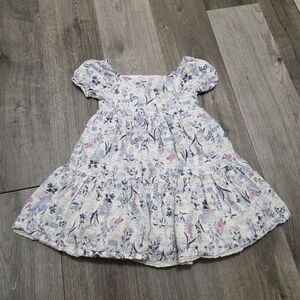 Joie White Floral Puff-Sleeve 100% Cotton Dress